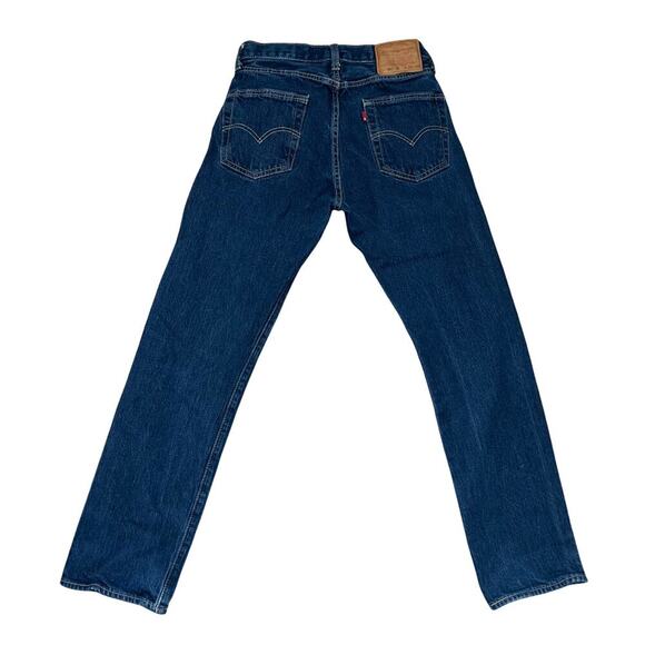 Levi’s Premium 501 ‘93 Men’s Size 29x30 Dark Wash Straight Leg Button Fly - Picture 2 of 10